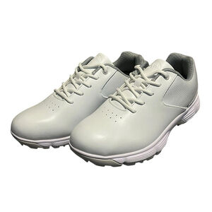 Thestron Golf Shoe Womens 9.5-10 White Purple Low Top Spiked Lace Up Sneaker